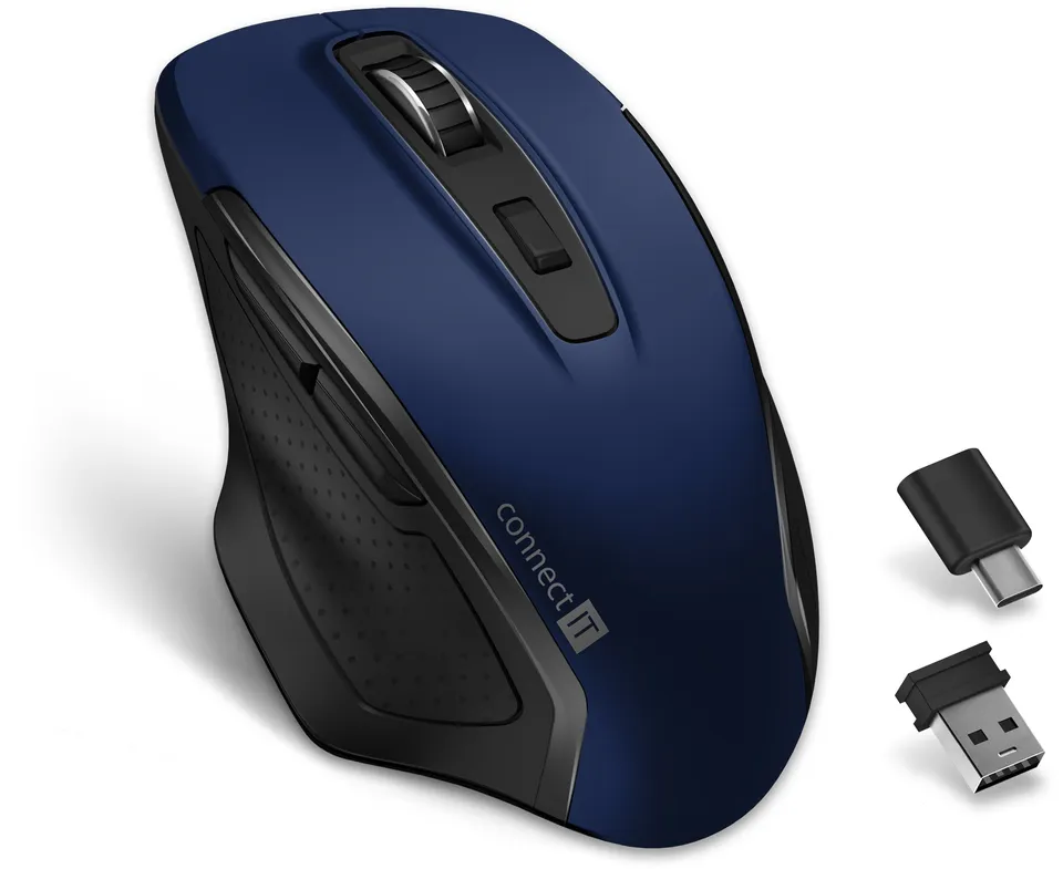 CONNECT IT Dual SmartSwitch bezdrátová myš, USB-A + C (+1x AA baterie zdarma), M