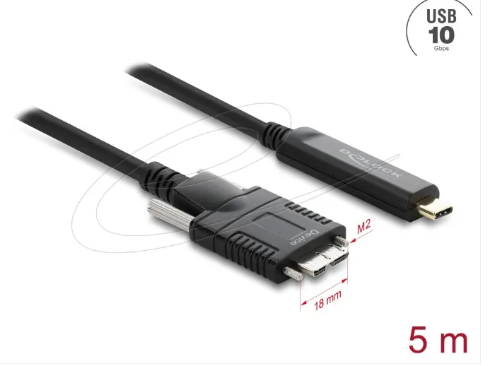 Delock Aktivní optický kabel USB 10 Gbps USB Type-C samec > USB 10 Gbps Typ Micr (83623)