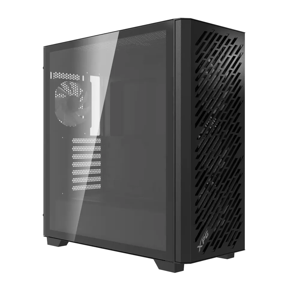 ADATA XPG case VALOR AIR PRO, ATX, Průhledná bočnice, 4x 120mm ARGB Fan, Černá