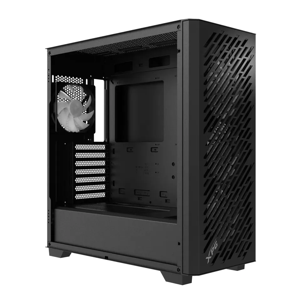 ADATA XPG case VALOR AIR PRO, ATX, Průhledná bočnice, 4x 120mm ARGB Fan, Černá