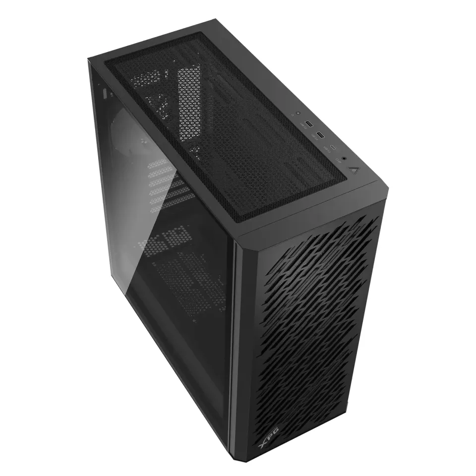 ADATA XPG case VALOR AIR PRO, ATX, Průhledná bočnice, 4x 120mm ARGB Fan, Černá