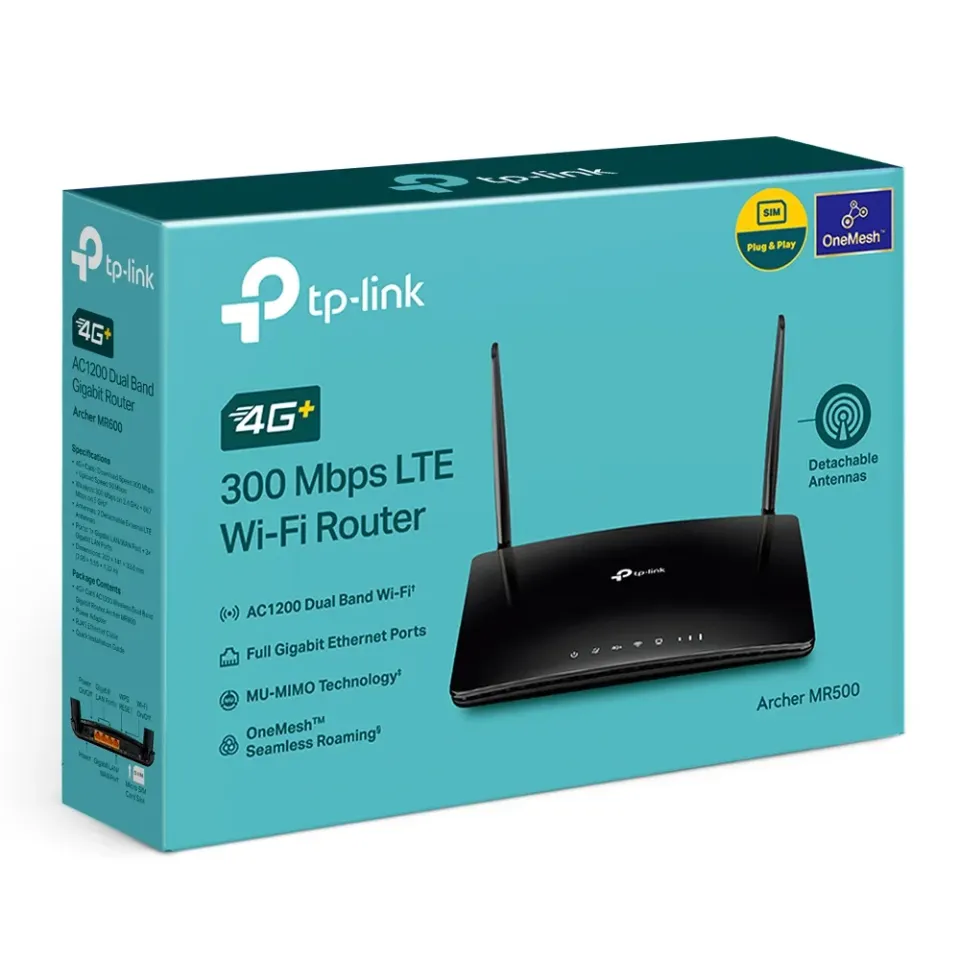 TP-LINK Archer MR500 Bezdrátový dvoupásmový gigabitový router 4G+ Cat6 AC1200
