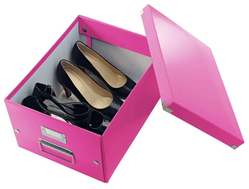 LEITZ Univerzální krabice Click&Store, velikost M (A4), růžová