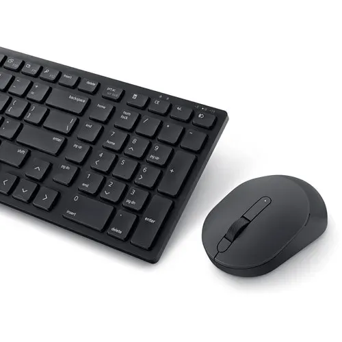 DELL KM555/ Ukrajinská bezdrátová tichá klávesnice + myš/ USB/ černá