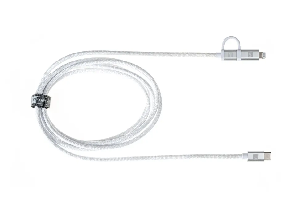 ER POWER Dual Cable USB-C C/L Mfi 100cm white