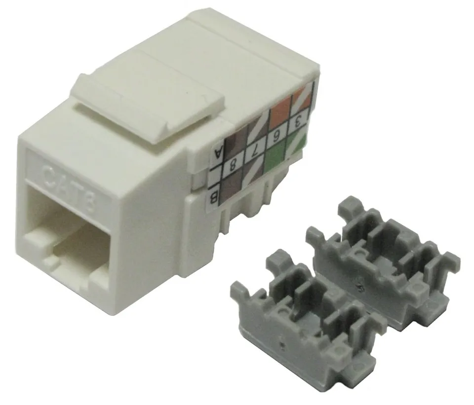 XtendLan Keystone jack RJ-45, narážecí, CAT6, UTP, 90°, narážení, bílý