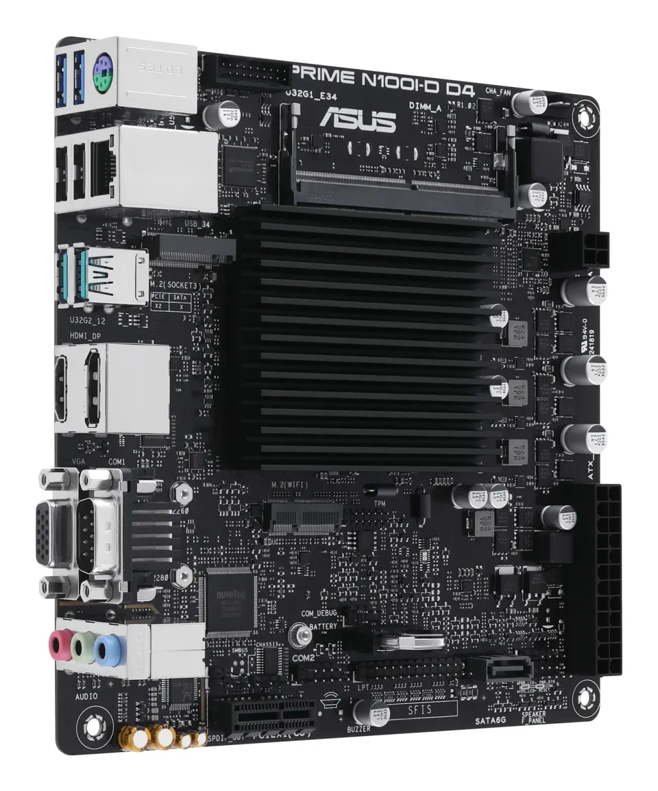 ASUS MB PRIME N100I-D D4-CSM, Intel® Processor N100, 1xDDR4, 1xHDMI, 1xDP, 1xVGA, Mini-ITX