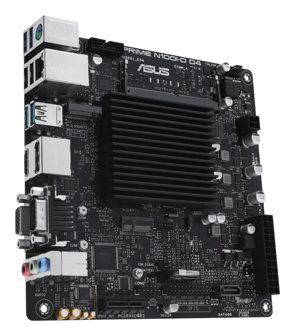 ASUS MB PRIME N100I-D D4-CSM, Intel® Processor N100, 1xDDR4, 1xHDMI, 1xDP, 1xVGA, Mini-ITX