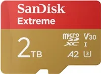 SanDisk micro SDXC karta 2TB Extreme (240 MB/s A2 UHS-I U3 V30) + adaptér
