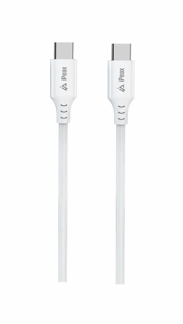 TPU KABEL USB-C / USB-C 1M, USB 2.0 BÍLÝ