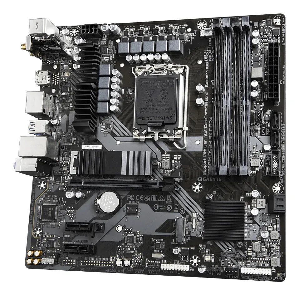 GIGABYTE MB Sc LGA1700 B760M DS3H AX DDR4, Intel B760, 4xDDR4, 2xDP, 1xHDMI, Wi