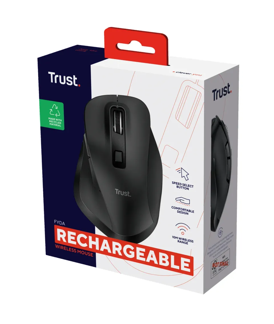 TRUST myš Fyda Wireless Mouse Eco, optická