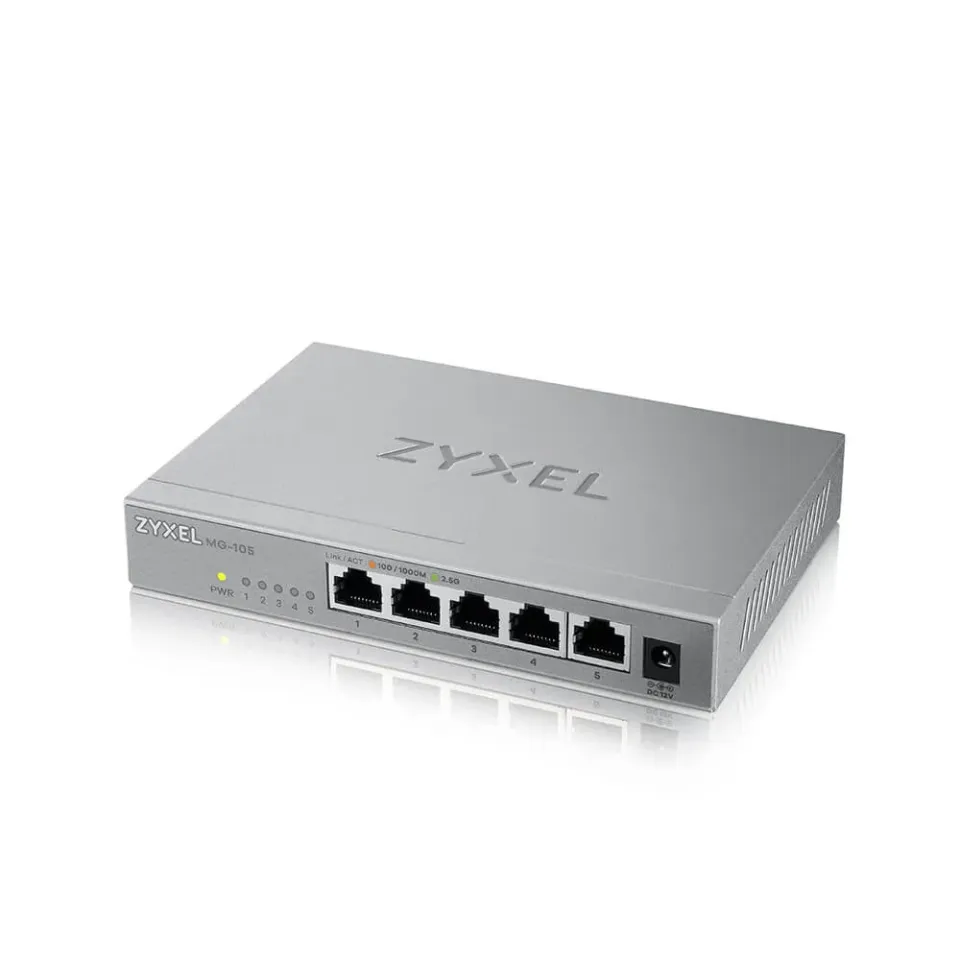 Zyxel XMG-105 5 Ports 2,5G + 1 SFP+ MultiGig unmanaged Desktop Switch