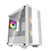 DEEPCOOL Case CC360 WH ARGB, mATX, Průhledná bočnice, 3x120mm Fan, bílá