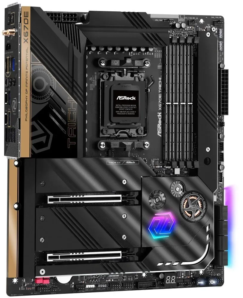 OPRAVENÉ - ASRock X670E Taichi / AMD X670 / AM5 / 4x DDR5 / 4x M.2 / HDMI / 2x USB-C / WiFi / EATX
