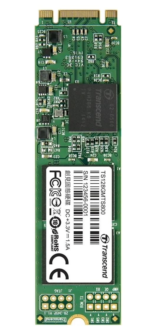 TRANSCEND MTS800 128GB SSD disk M.2 2280, SATA III (MLC)