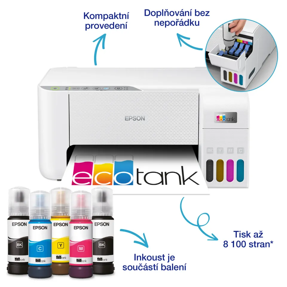 EPSON EcoTank L3276 - A4/33-15ppm/4ink/Wi-Fi/CISS/