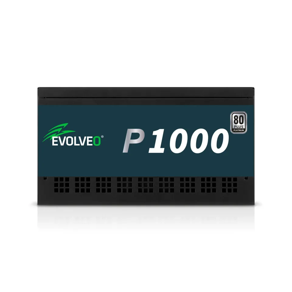 EVOLVEO P1000 zdroj 1000W, 80+ PLATINUM, ATX 3.1, PCIe 5.1, aPFC, 140 mm ventilá