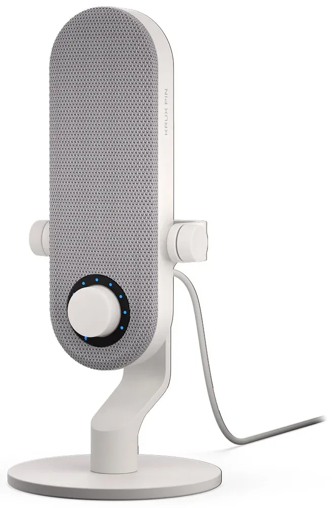 Krux mikrofon Pin / stolní mikrofon / 3,5mm jack / USB-C / bílý