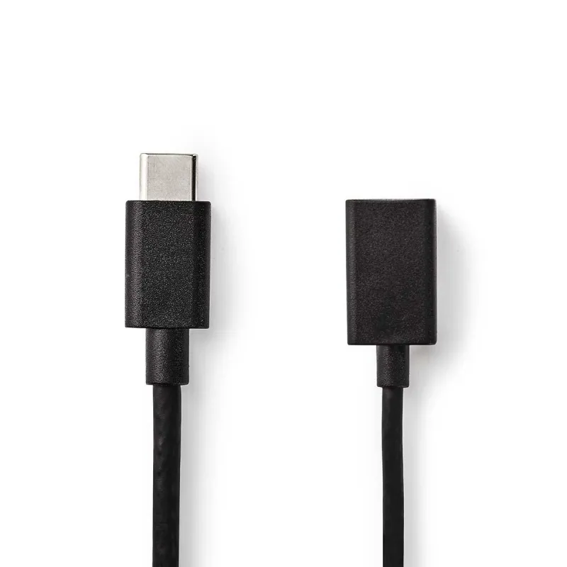 Nedis CCGB61710BK02 - USB 3.0 Kabel | Typ-C Zástrčka - A Zásuvka | 0,15 m | Čern