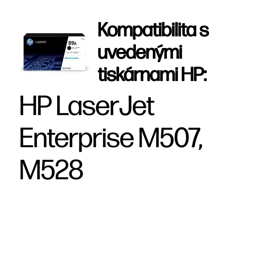 HP CF289A originální černý toner č.89A cca 5000str. (pro LJ M507, MFP M528, black