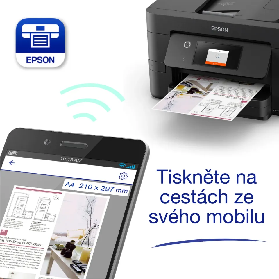 EPSON WorkForce Pro WF-3820DWF - A4/21-11ppm/4ink/WiFi/LAN/FAX/LCD/duplex/ADF/