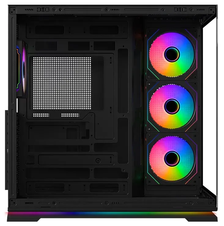 Krux skříň Atron / ATX / 4x120 mm PWM ARGB fan / USB 2.0 / USB 3.0 / USB-C / panoramatická / černá