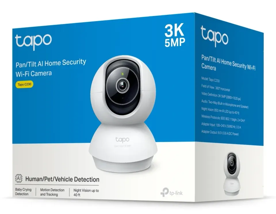 TP-LINK Tapo C230 Domácí bezpečnostní Wi-Fi kamera s otáčením