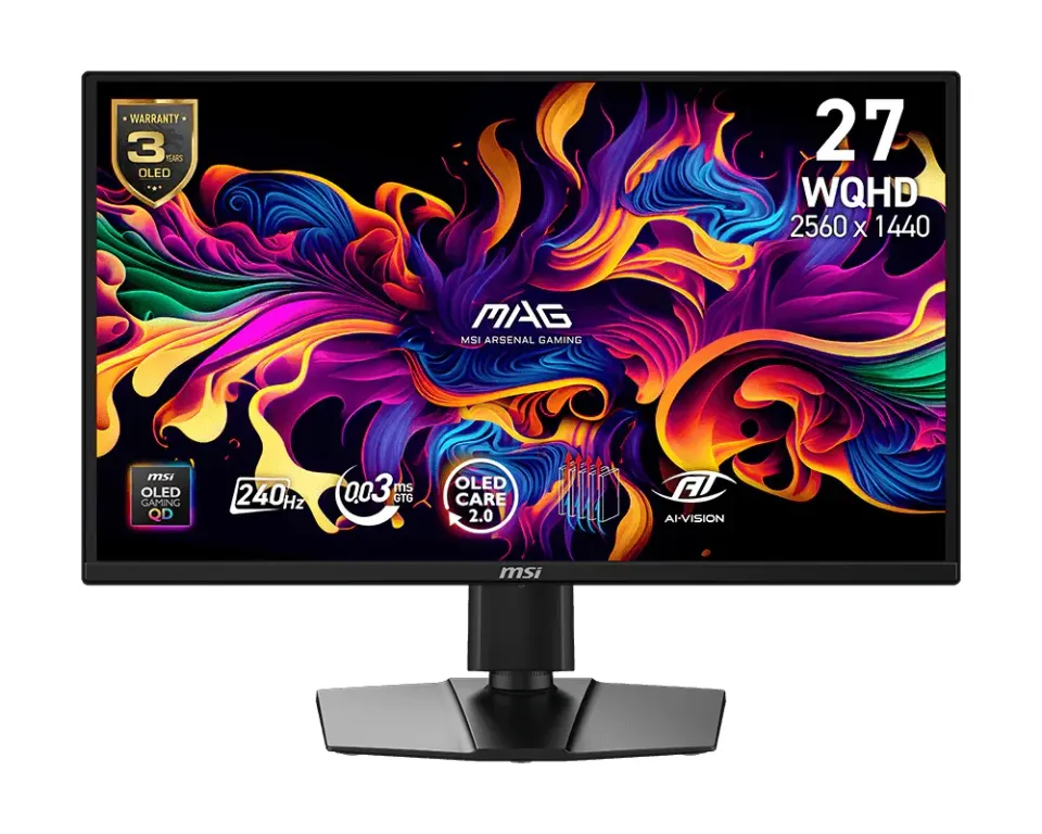 MSI MAG/272QP QD-OLED X24/26,5"/QD-OLED/QHD/240Hz/0,03ms/Černá/3R