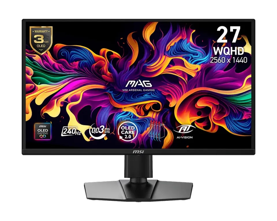 MSI MAG/272QP QD-OLED X24/26.5"/QD-OLED/QHD/240Hz/0.03ms/Black/3R