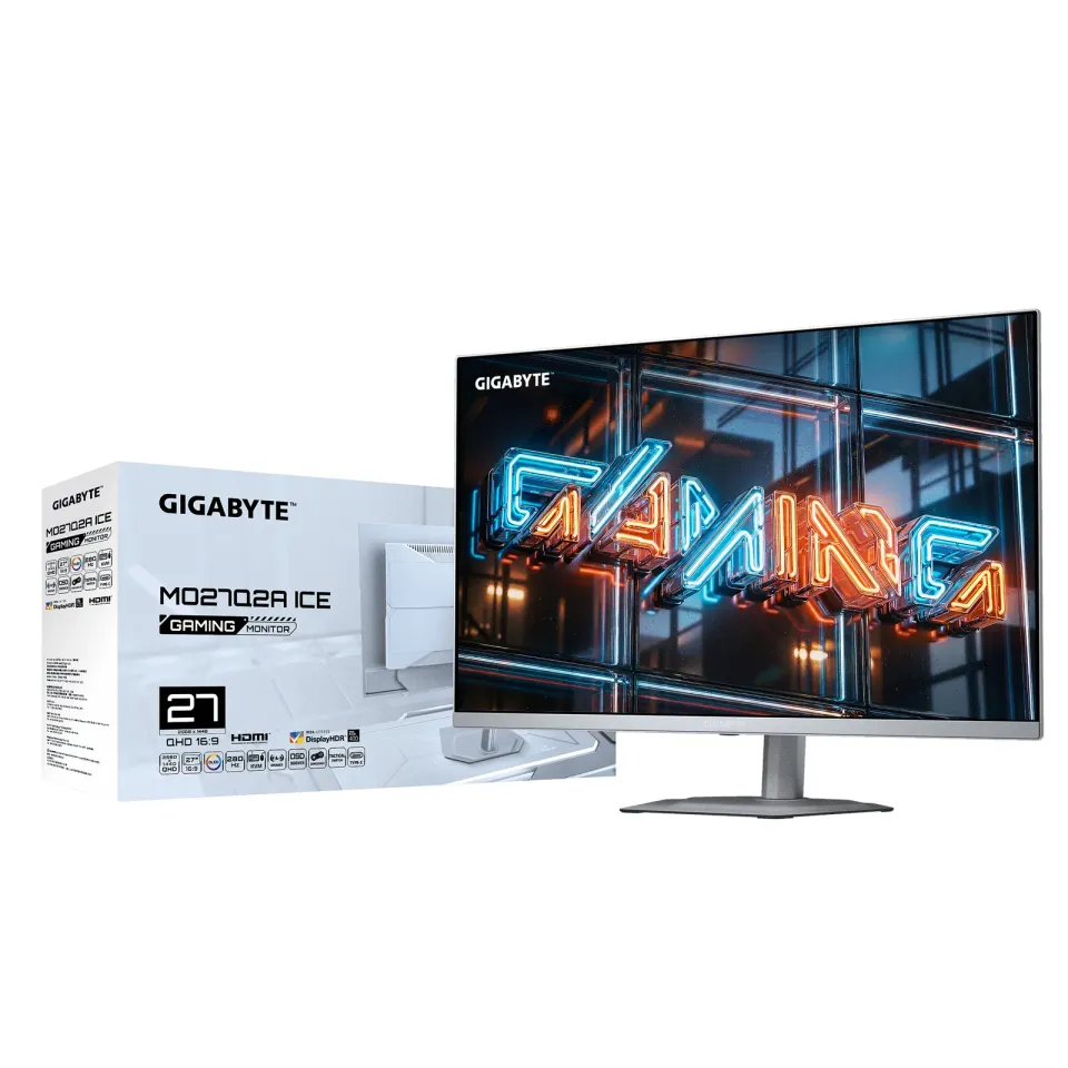 GIGABYTE LCD - 27" Gaming monitor MO27Q2A ICE, OLED, 2560 x 1440 QHD, 280Hz, 1.5M:1, 250 cd/m2, 0.03ms, 2xHDMI, 1xDP