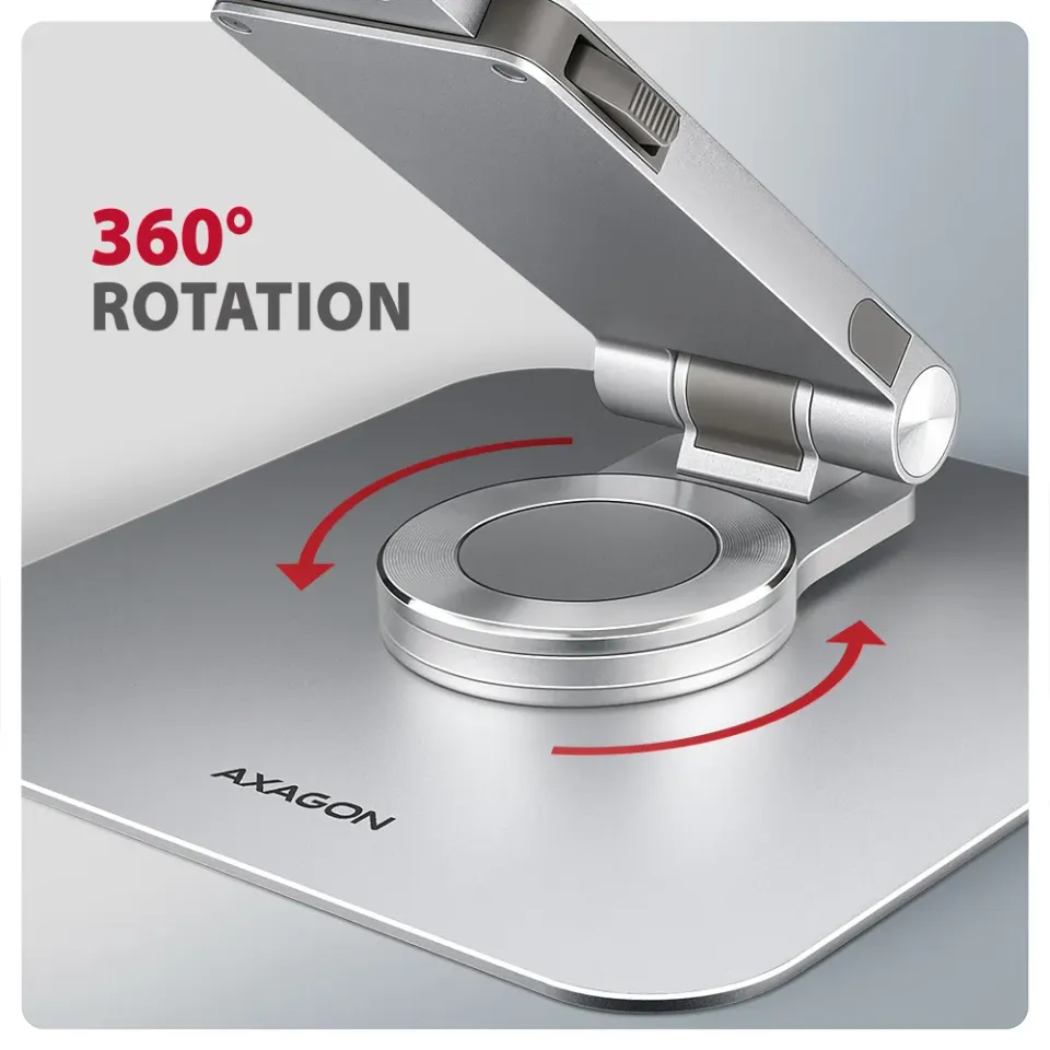 AXAGON STND-LR, hliníkový stojan pro notebooky 10" - 17" s nastavitelnou výškou,