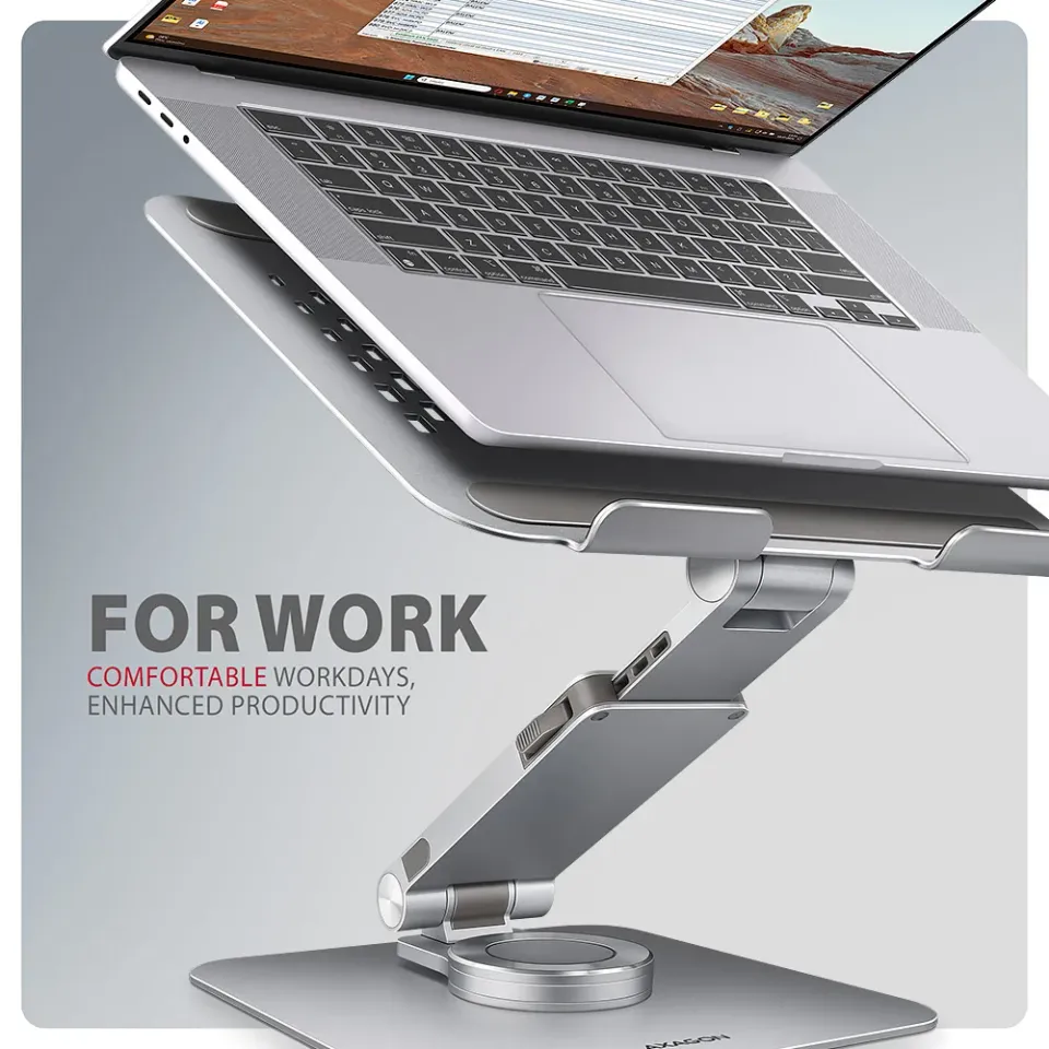 AXAGON STND-LR, hliníkový stojan pro notebooky 10" - 17" s nastavitelnou výškou,