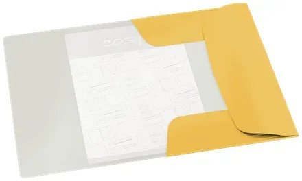 LEITZ Desky Cosy hebké se 3 chlopněmi a gumičkou, kartonové teplá žlutá