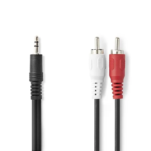 Nedis CAGL22200BK100 - Stereo Audio Kabel | 3,5 mm Zástrčka – 2x RCA Zástrčka |