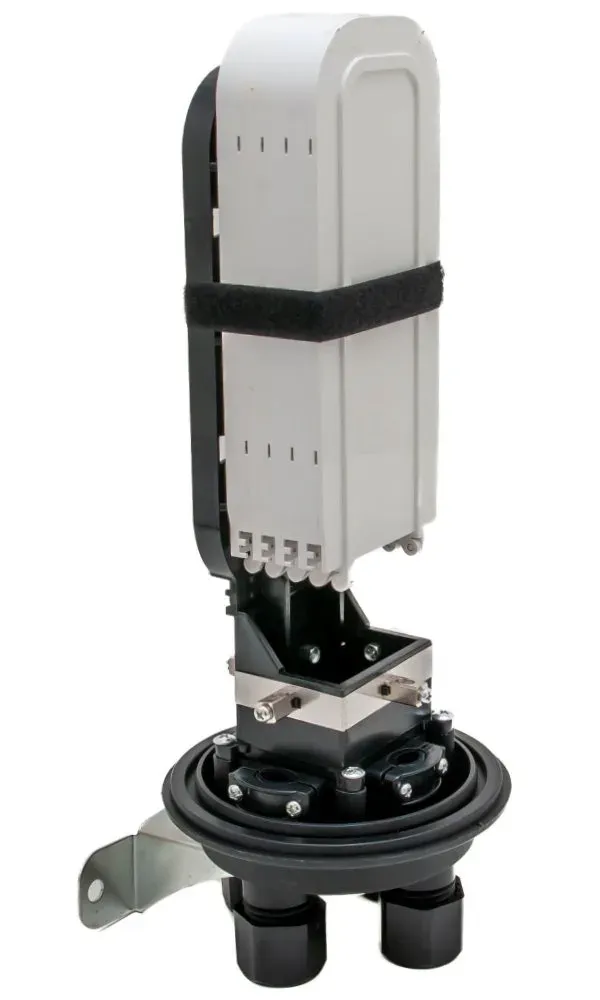 XtendLan Vodotěsná optická spojka, zemní/zeď/stožár, 96 vláken, 4x12x2, 4 prostupy, matice, 420x140mm