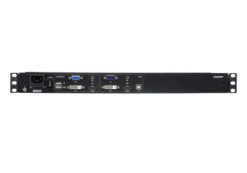 ATEN CL3800NW 1U Ultra Short Depth Dual Rail WideScreen FHD LCD Console (USB / H