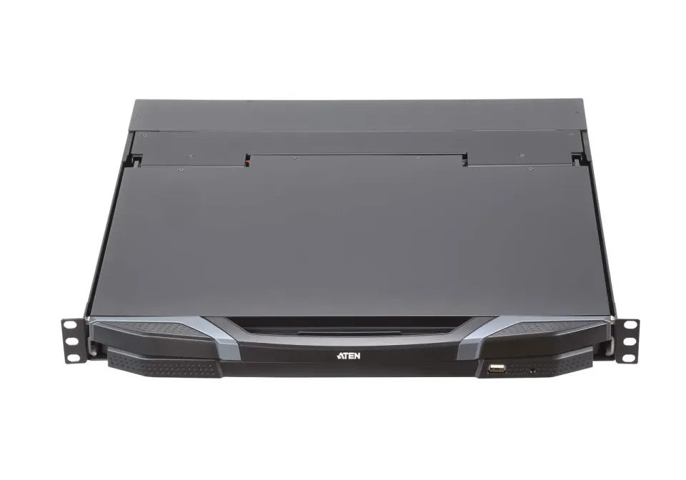 ATEN CL3800NW 1U Ultra Short Depth Dual Rail WideScreen FHD LCD Console (USB / H