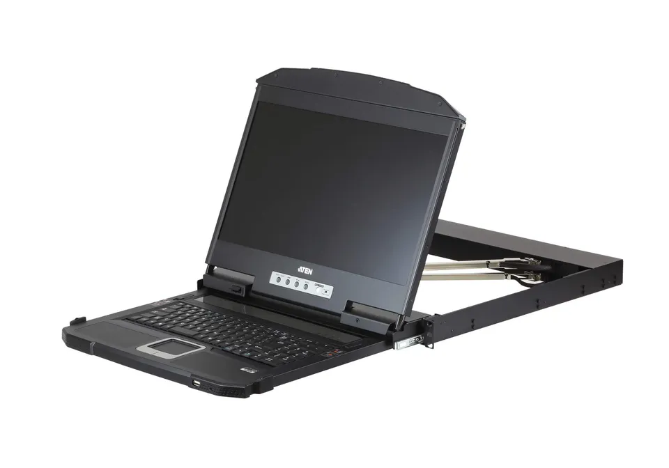ATEN CL3800NW 1U Ultra Short Depth Dual Rail WideScreen FHD LCD Console (USB / H