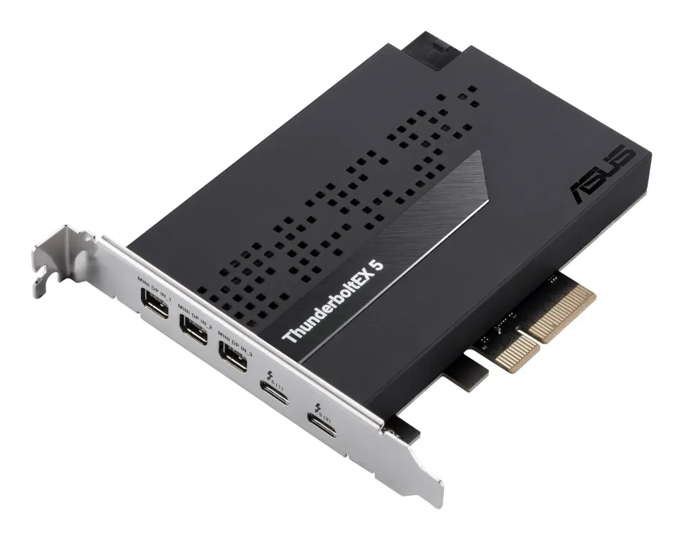ASUS rozšiřující karta ThunderboltEX 5, PCIe 4.0x4, 2xThunderbolt 5, 3x Mini-DP