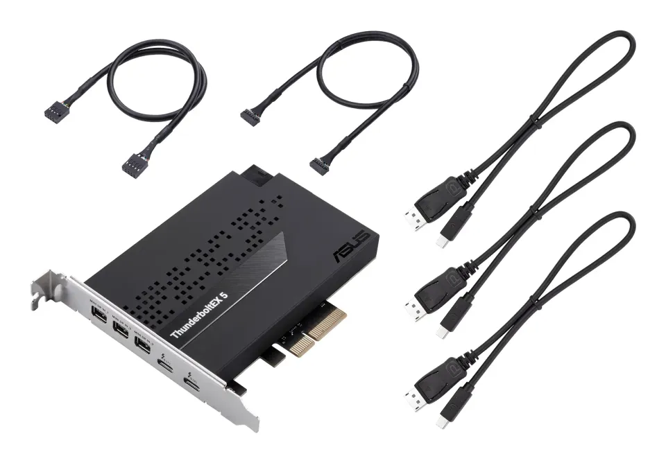 ASUS rozšiřující karta ThunderboltEX 5, PCIe 4.0x4, 2xThunderbolt 5, 3x Mini-DP