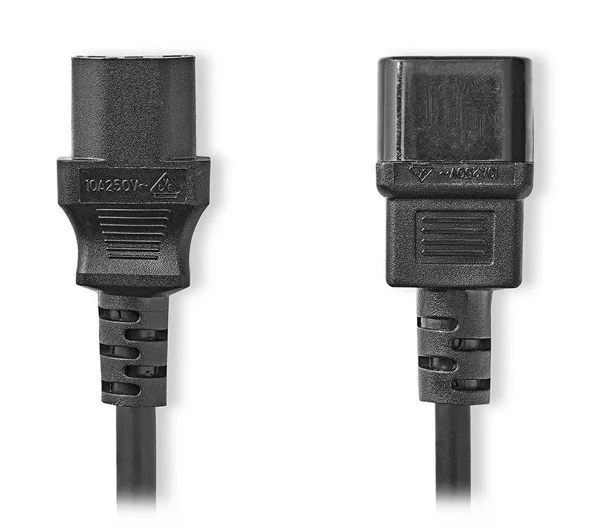 Nedis CEGL10500BK30 - Napájecí kabel | IEC-320-C14 Zásuvka – IEC-320-C13 Zásuvka