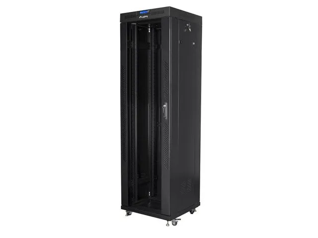 LANBERG Volně stojící skříň 19" 42U/600x600 (v rozloženém stavu) skleněné dveře