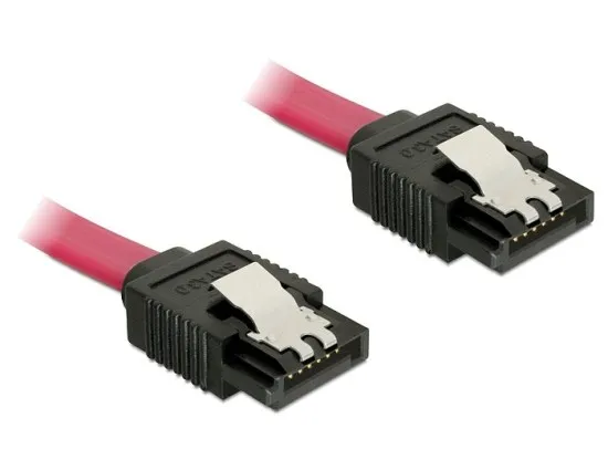 Delock Kabel SATA III 30 cm, přímý, červený