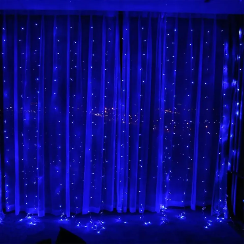 COLORWAY LED girlanda/ vnitřní / 300 LED / délka 3 x 3m / modrá/ AC 220V