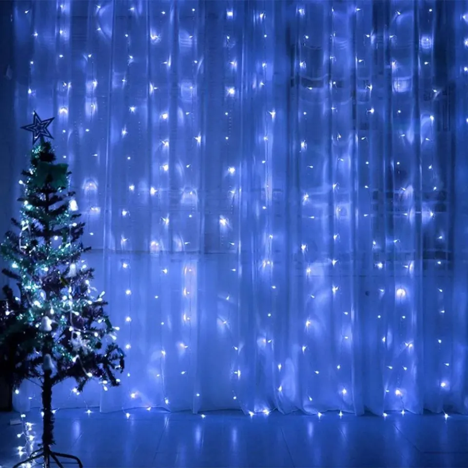 COLORWAY LED girlanda/ vnitřní / 300 LED / délka 3 x 3m / modrá/ AC 220V
