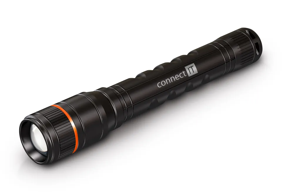 CONNECT IT GLEAM 300 LED ruční svítilna 2x AA, 300 lm, hliníková, voděodolná, če