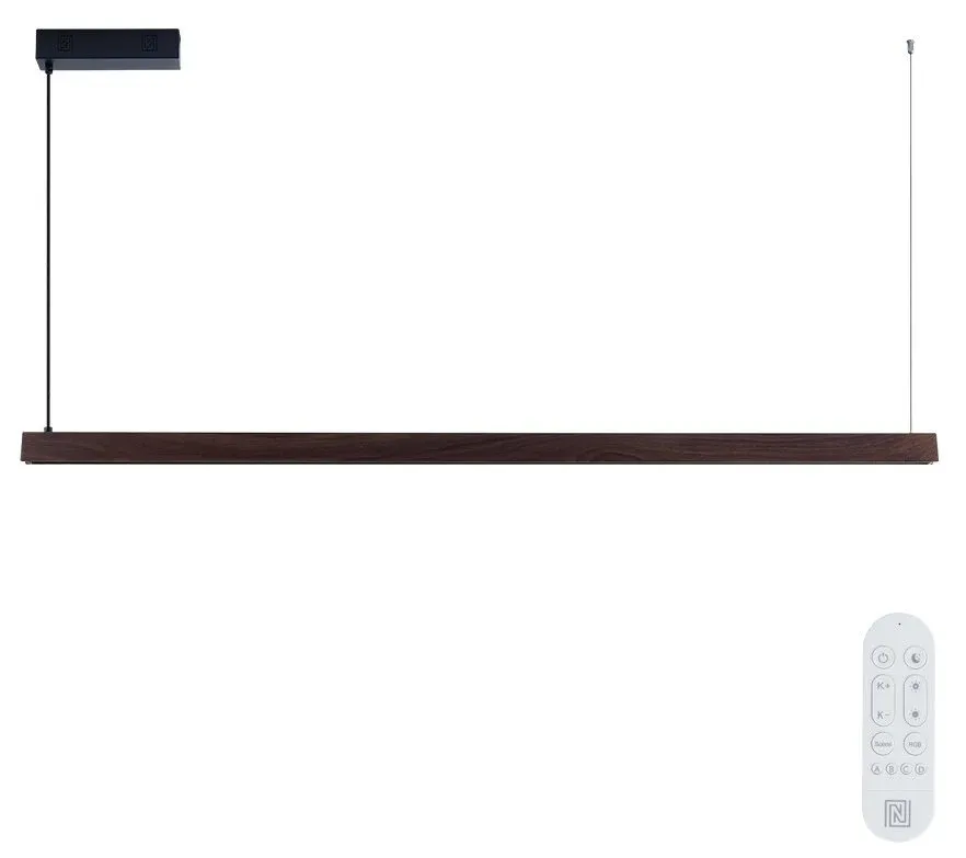 IMMAX NEO MADEIRA SMART lineár osvětlení, dřevo ořech, 152cm, Wi-Fi, TUYA