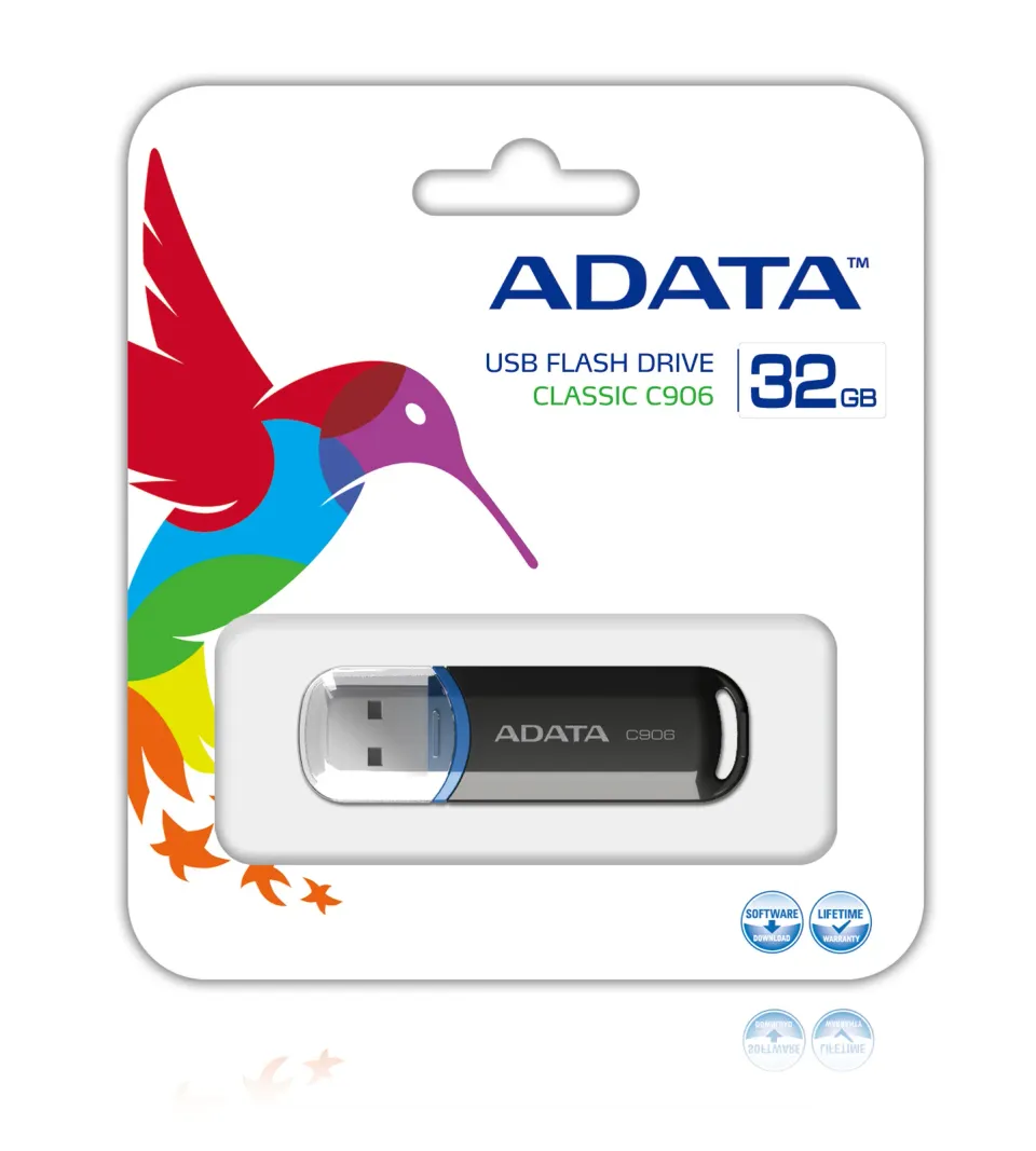 ADATA Flash Disk 32GB C906, USB 2.0 Classic, černá