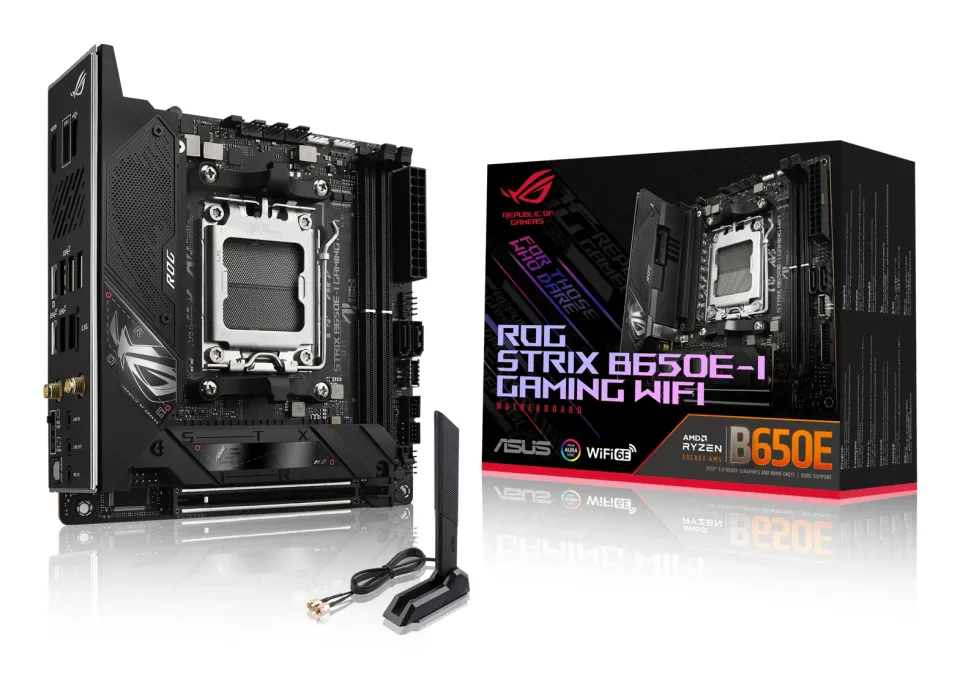 ASUS MB Sc AM5 ROG STRIX B650E-I GAMING WIFI, AMD B650, 2xDDR5, 1xHDMI, WI-FI, mini-ITX